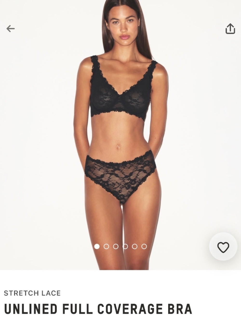 SKIMS Stretch Lace Unlined Full Coverage Bra